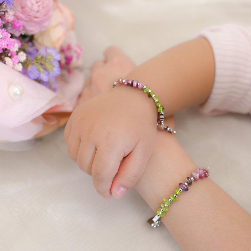 圣诞礼物【亲子手链双链组】草地上的彩虹_亲子|姊妹 - 婴儿饰品 - 宝石 