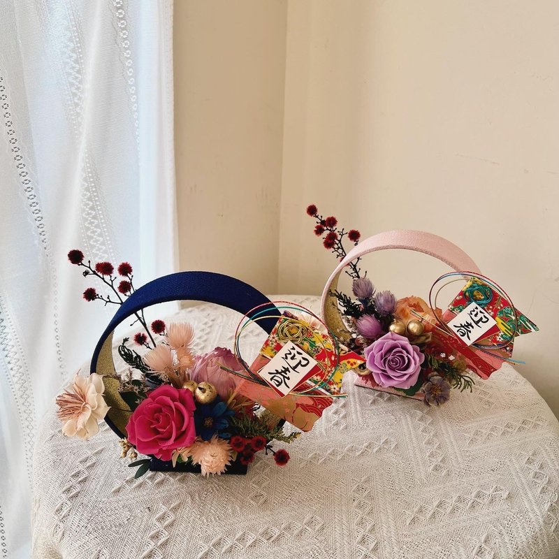 限量日式迎春新年桌花 新年盆栽 - 干燥花/捧花 - 植物．花 多色