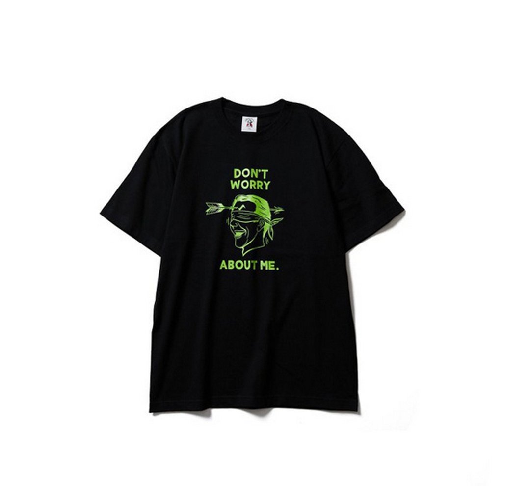 Softmachine Don't Worry T-Shirt美式漫画短袖上衣 - 男装上衣/T 恤 - 棉 黑色