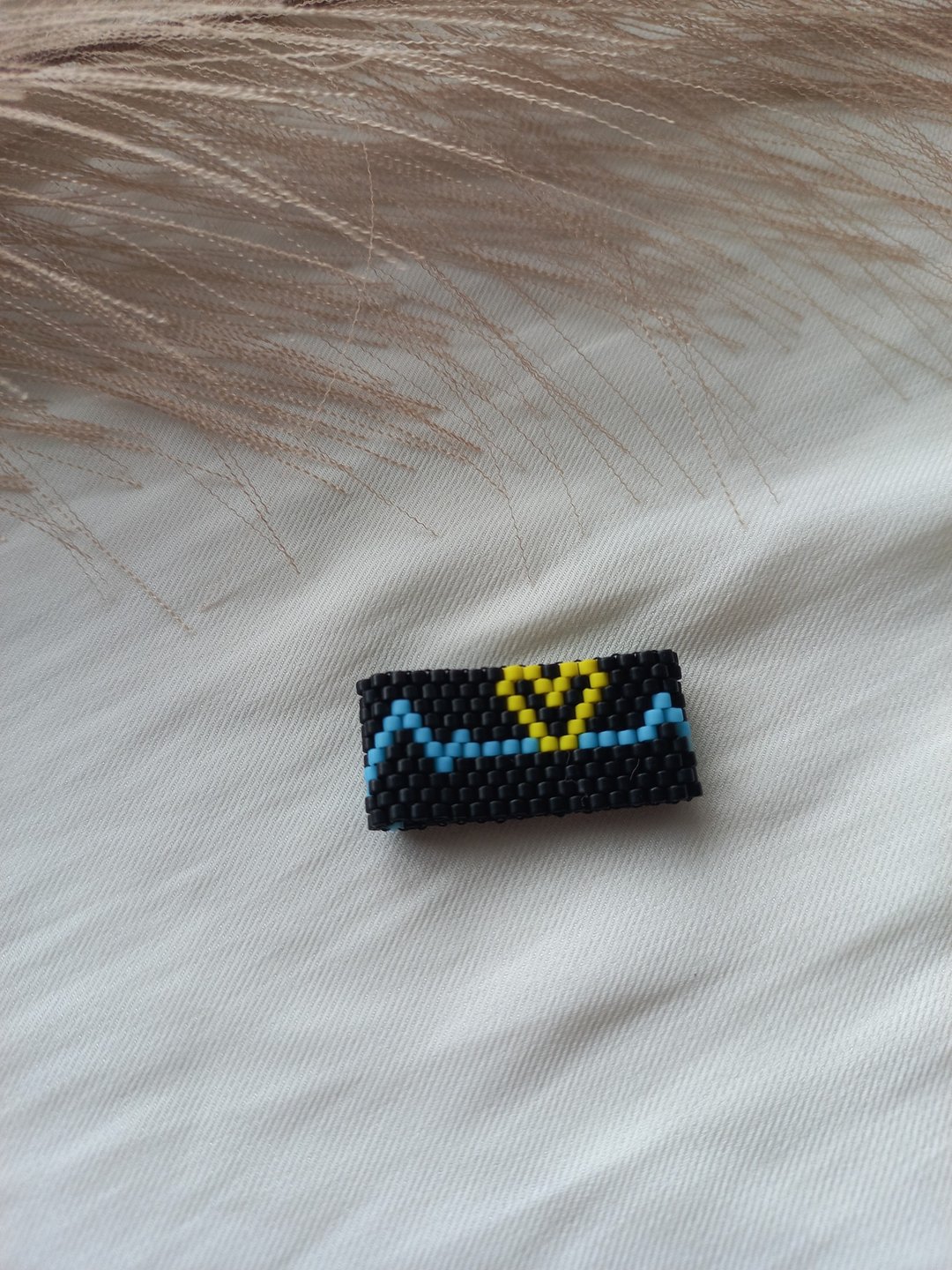 Beaded ring Miyuki Ukrainian heart handmade jewelry - 戒指 - 琉璃 多色