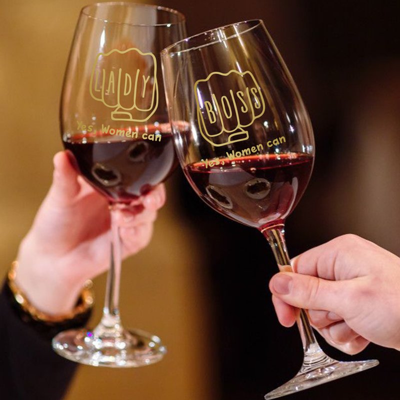 订制母亲节红酒杯套装 文字对杯礼物 节日庆祝礼物 定制专属礼盒 - 酒杯/酒器 - 玻璃 