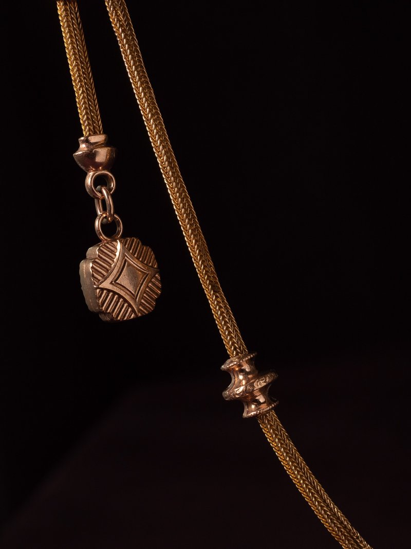 20世纪初期 法国 Art Deco 几何包金怀表链 (可做手链或延伸链) - 手链/手环 - 其他金属 金色