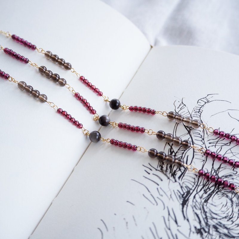 守护之冬 : 1月诞生石项链 : 25矿脉独家合作设计 - 项链 - 半宝石 金色