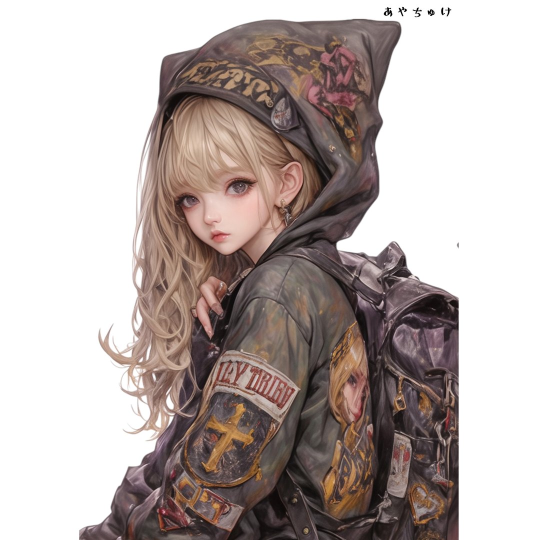 【10月新作5】07-094-0186 人物贴纸 轻庞克女孩 - 贴纸 - 纸 