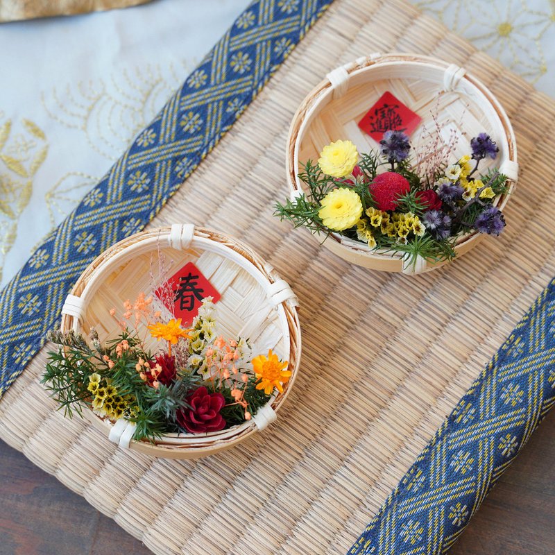 【新年小物】米筛春联 小磁铁 - 干燥花/捧花 - 植物．花 