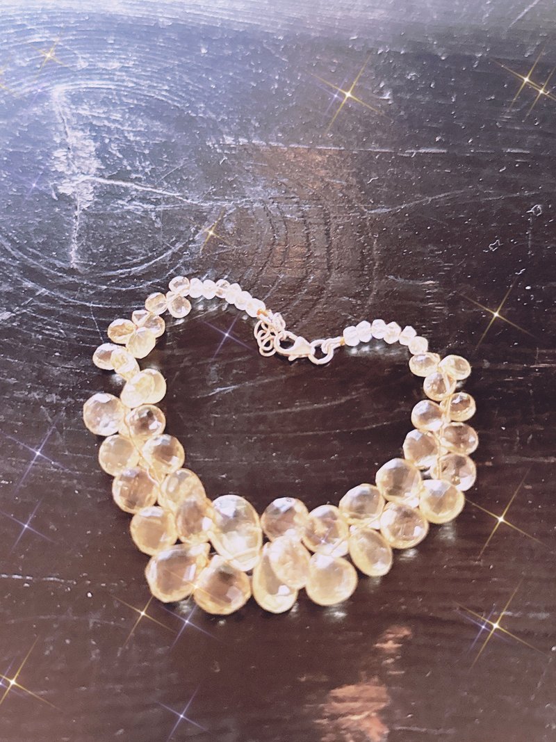 柠檬亮晶晶 - 手链/手环 - 纯银 黄色