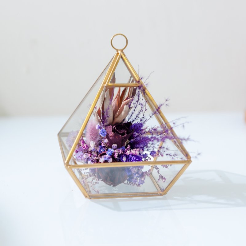 金字塔的爱情（紫色系干燥花） - 植栽/盆栽 - 其他金属 紫色