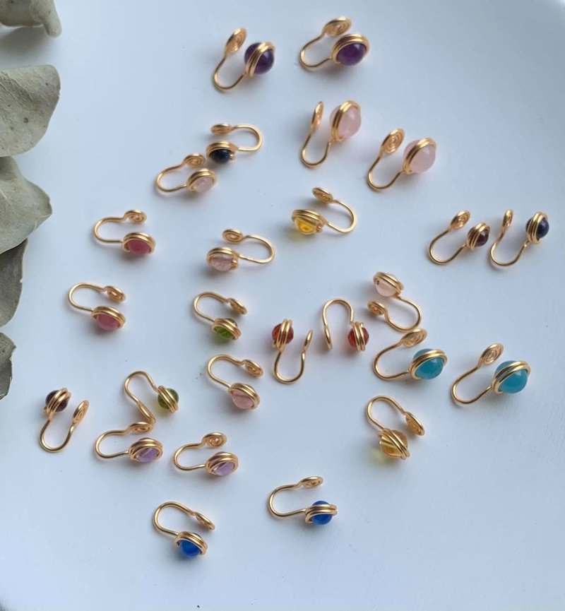 **静语**  无痛水晶耳夹    *优惠中* - 耳环/耳夹 - 水晶 蓝色