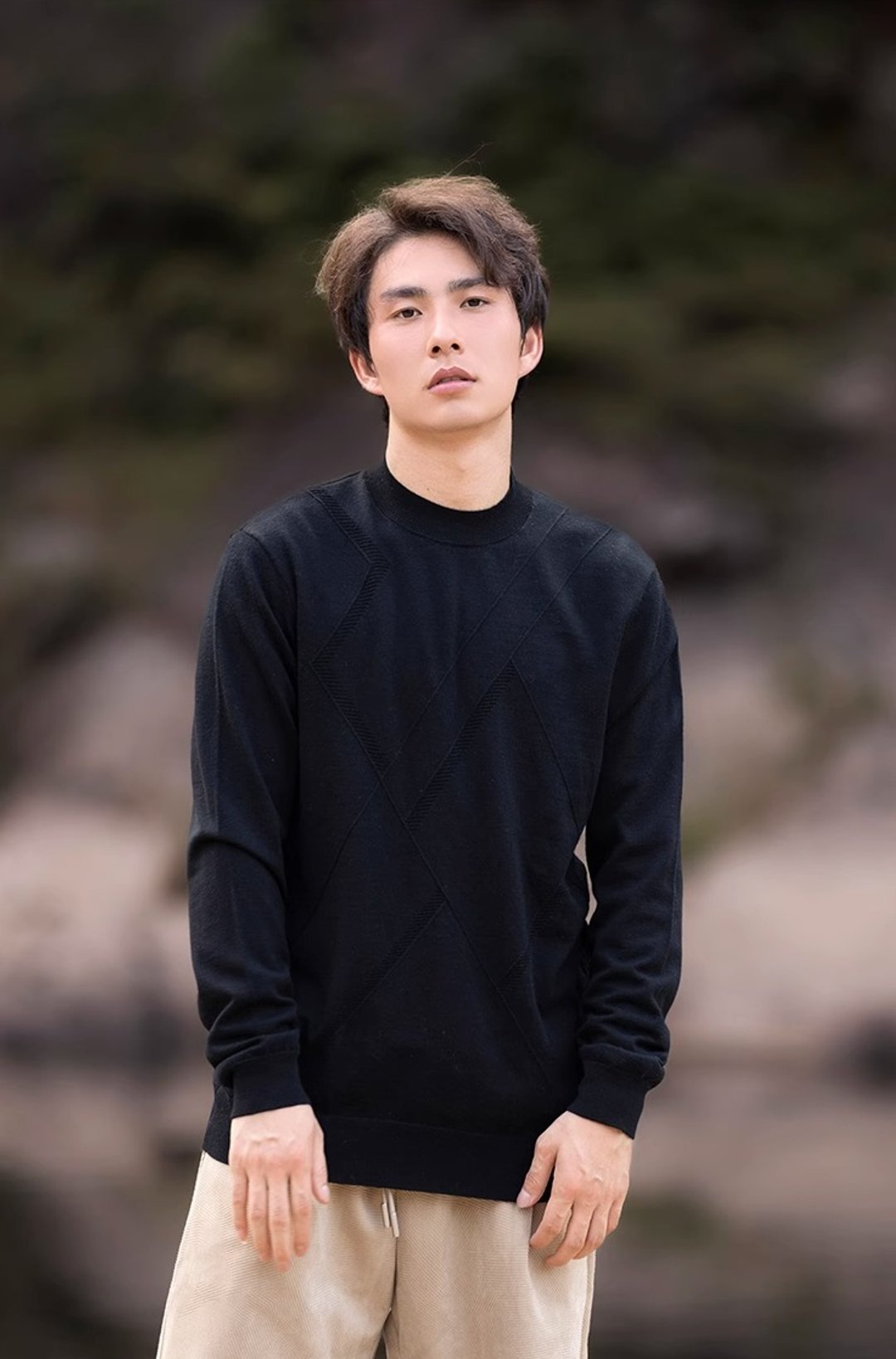 日系极简 寬鬆针织毛衣 - 男装针织衫/毛衣 - 其他材质 多色