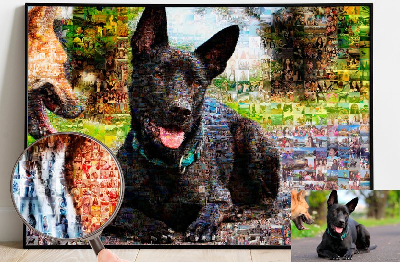 Photomosaic - 婚礼打印婚礼拼贴艺术打印个性化婚礼照片 - 海报/装饰画/版画 - 其他材质 