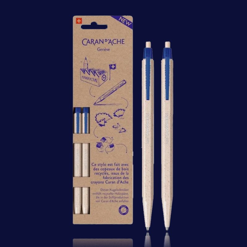 卡塔尔 825 再生木材原子笔2入 - 圆珠笔/中性笔 - 木头 卡其色