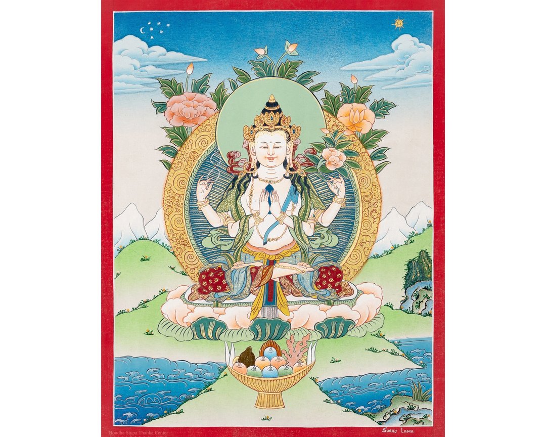观音佛教传统唐卡画 - 墙贴/壁贴 - 其他材质 多色