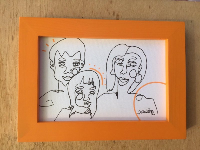 17号小姐一线到底相框单人价-人像/宠物/美式风格/记录/礼物/设计 - 其他 - 纸 