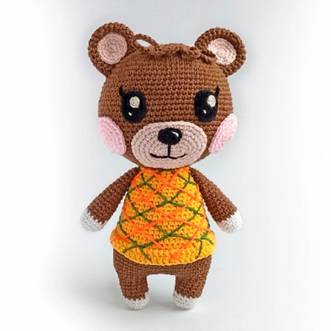 ENGLISH PDF, Amigurumi bear plush toy, Animal Crossing, Digital file Download - 编织/刺绣/羊毛毡/裁缝 - 其他材质 