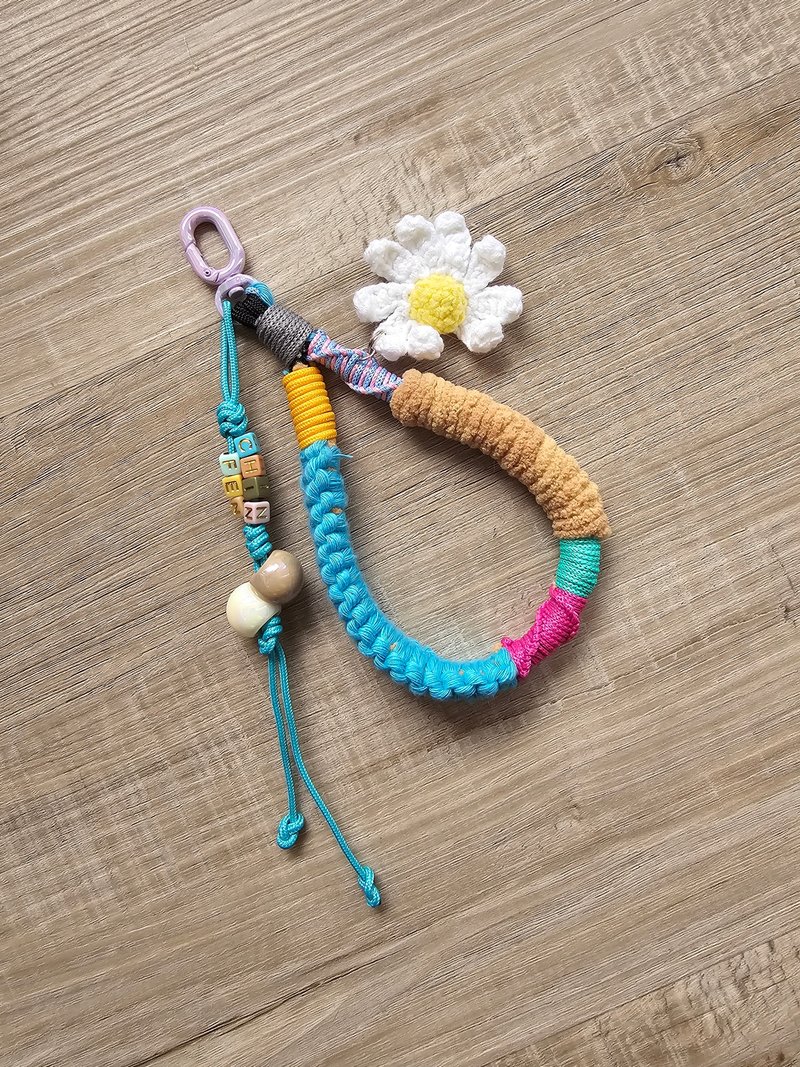 Faith Handmade | GD小雏菊 多巴胺 手机腕带 相机腕带 手机挂绳 - 挂绳/吊绳 - 棉．麻 