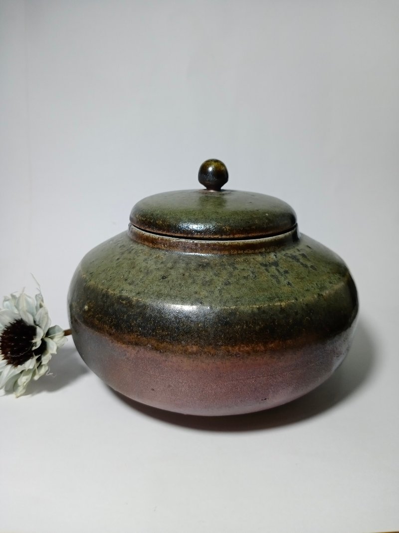 【快速出货】柴烧落灰茶仓/良田/陶器/包邮/送礼/生日礼物/藏茶 - 茶具/茶杯 - 陶 