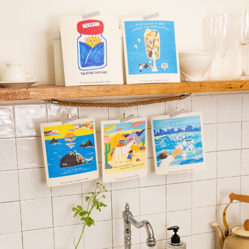 All Things Bright and Beautiful 植物纤维抹布 家居清洁 可重用 - 其他 - 环保材料 白色