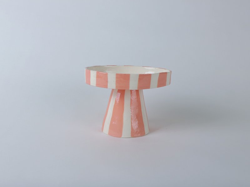 /尊荣高脚盘/ 手捏陶瓷盘 - 盘子/餐盘/盘架 - 陶 多色