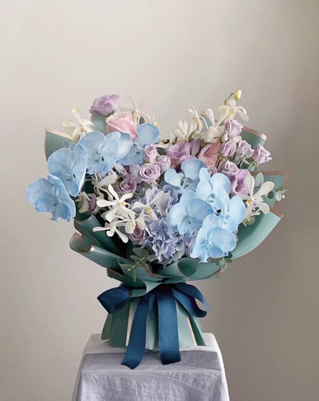 【鲜花】蓝紫色蝴蝶兰绣球鲜花花束 - 其他 - 植物．花 蓝色