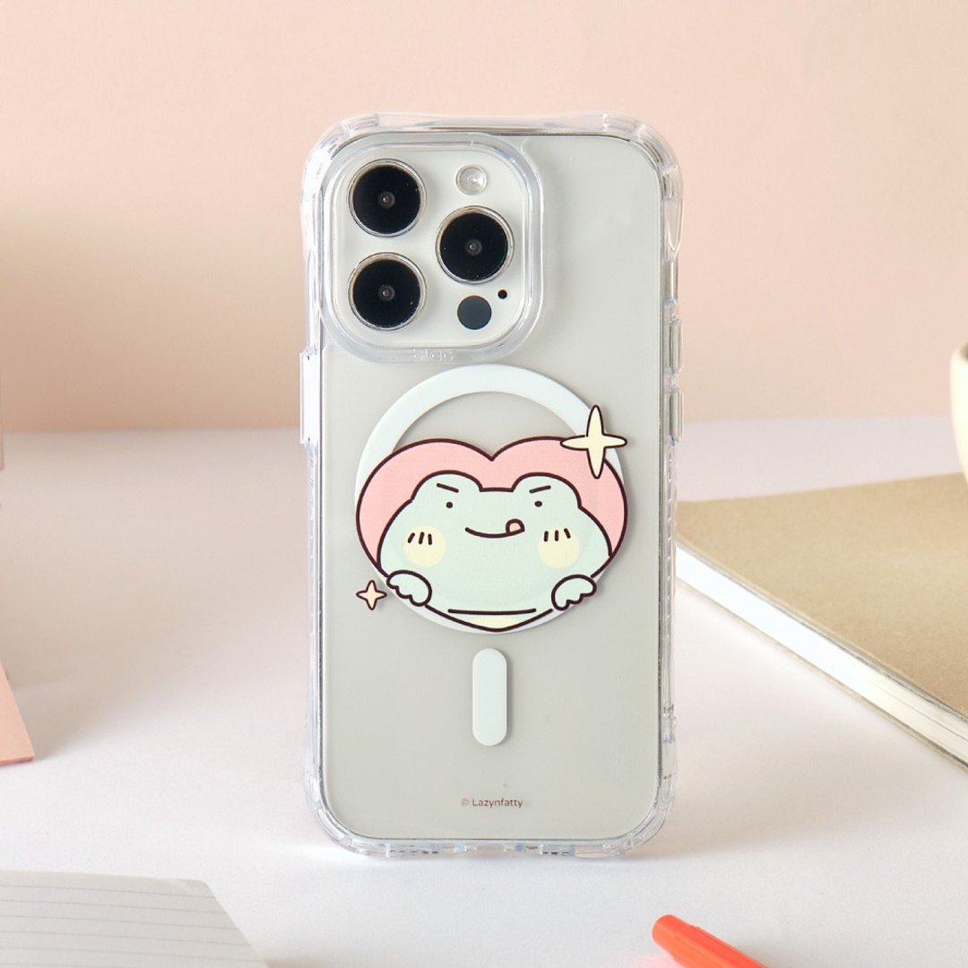 胖才可爱yummy爱心抗黄防摔MagSafe iPhone手机壳 - 手机壳/手机套 - 塑料 透明