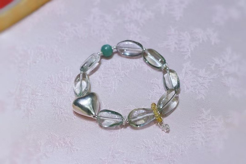 原创天然绿水晶随形手链 绿水晶五行属木 助事业吸财富 好运加持 - 手链/手环 - 水晶 