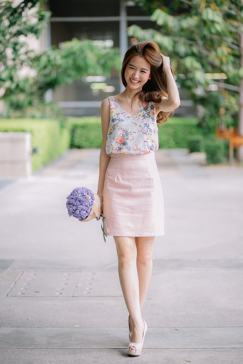 Flora flora cami - 女装上衣 - 其他材质 粉红色