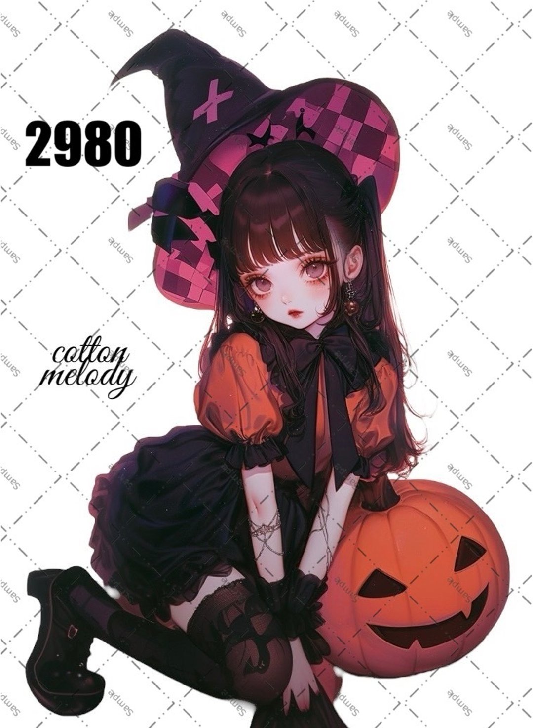 original sticker no.2980 人物贴纸 原创贴纸 原创人物贴纸 装饰贴纸 cotton melody - 贴纸 - 纸 