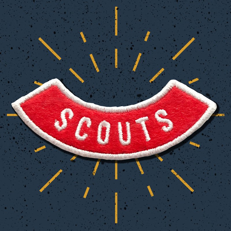 SCOUT CUB SCOUT - 徽章/别针 - 绣线 红色