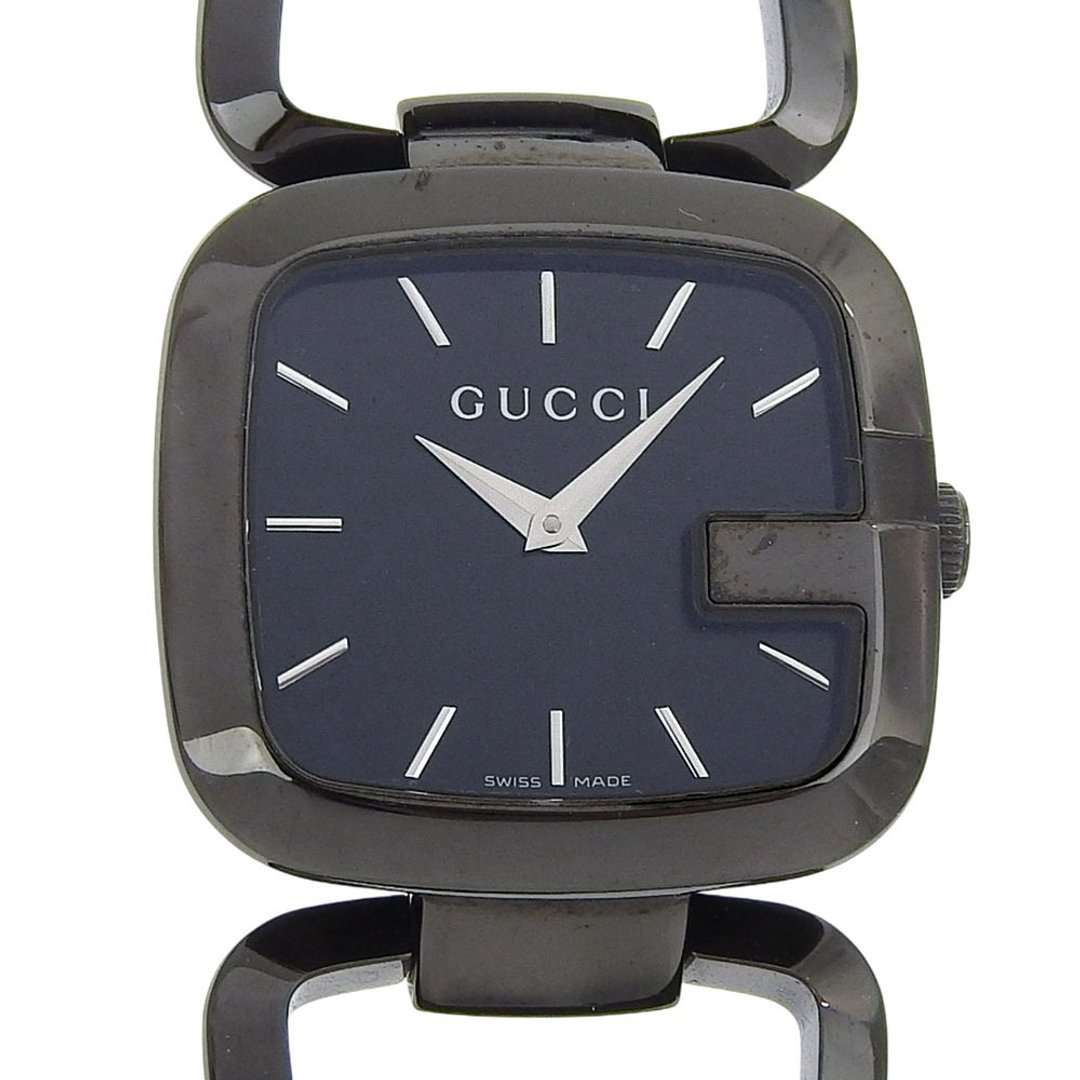 【日本直送】Gucci GUCCI G Collection 手表 125.4 不锈钢 石英 指针式显示 黑色表盘 女表【二手】 - 女表 - 不锈钢 黑色