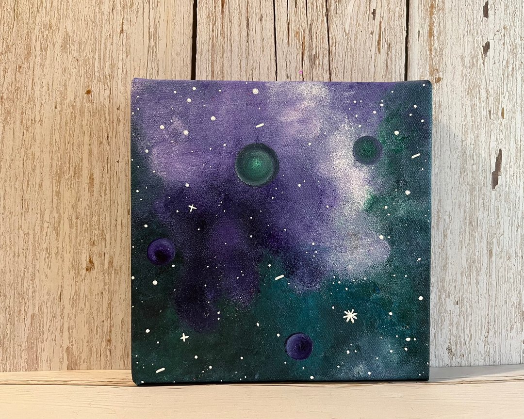 宇宙#8 压克力画 疗愈生活 15x15 居家装饰 艺术作品 手绘 - 海报/装饰画/版画 - 压克力 