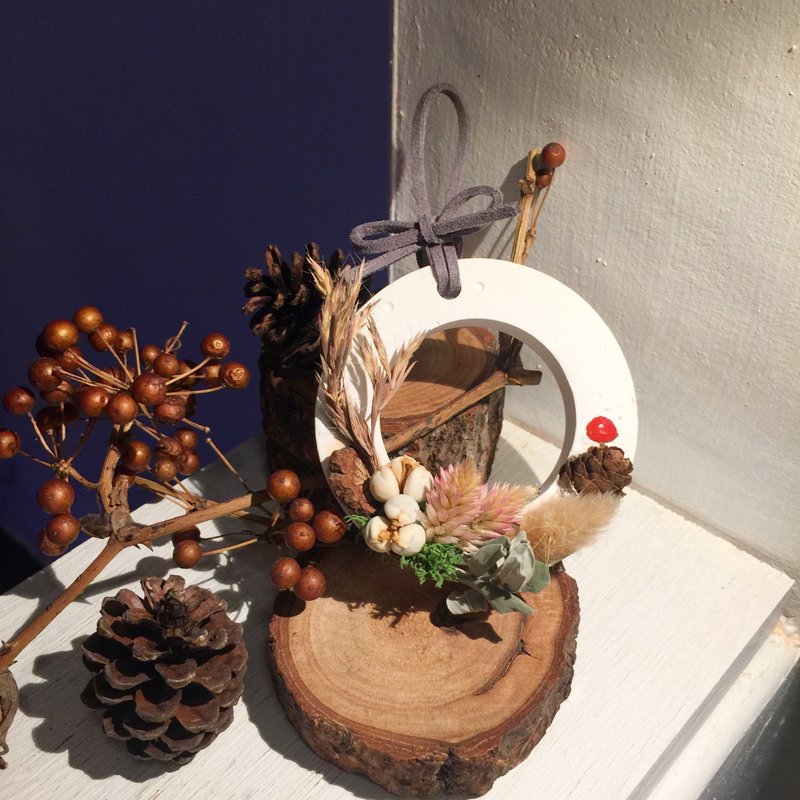 干燥花扩香砖_荼靡香 - 香薰/精油/线香 - 粘土 白色