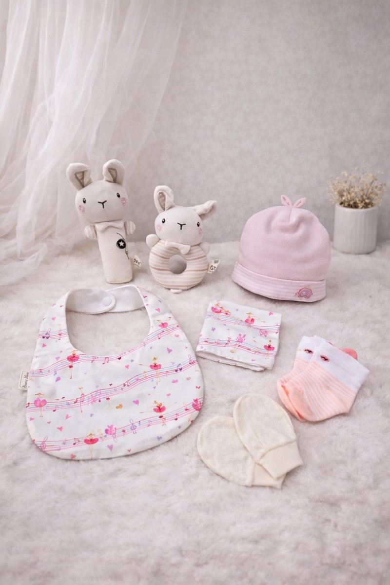 限量手作满月礼盒 韩日纯棉口水巾・人气宝宝礼物首选 - 围嘴/口水巾 - 棉．麻 多色