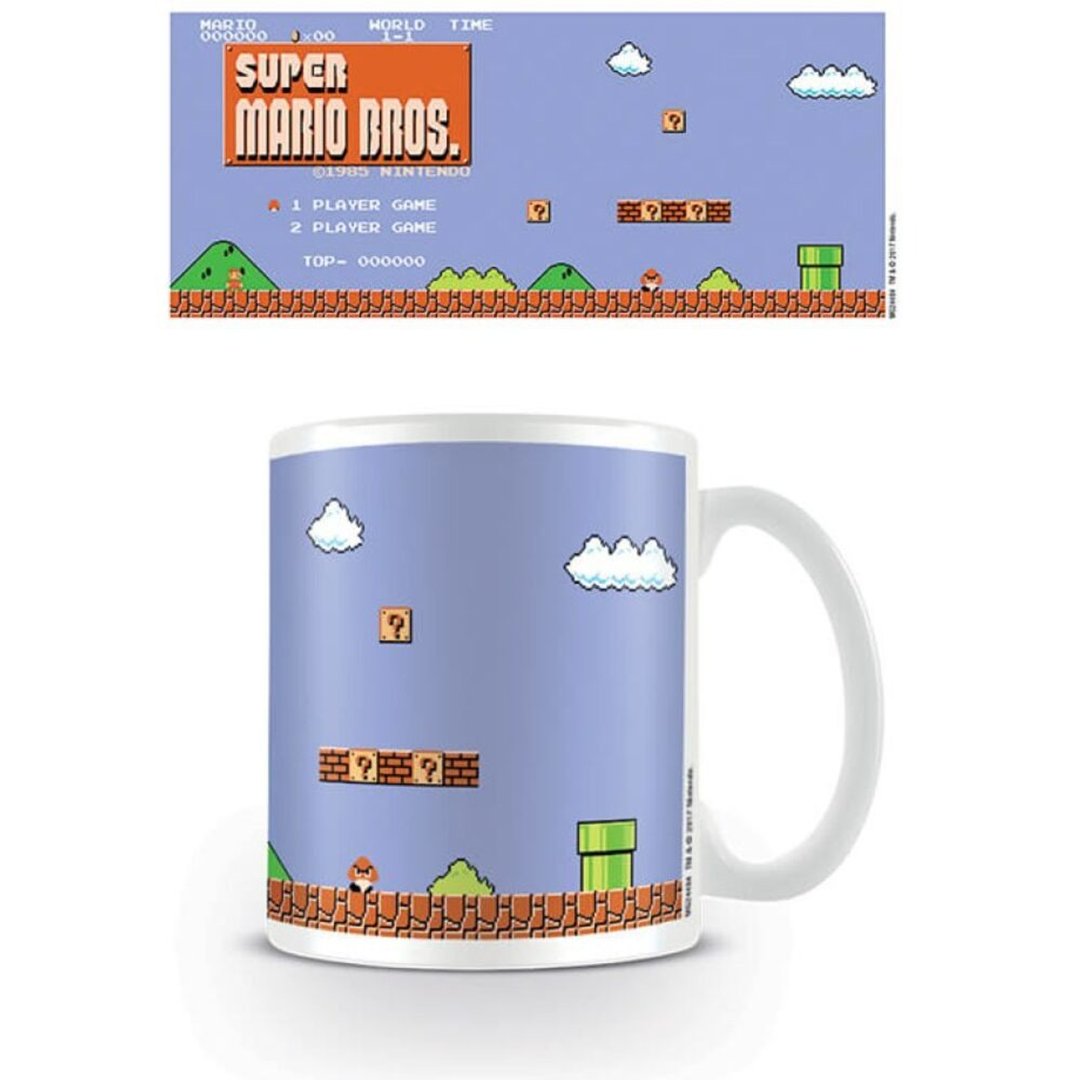 【任天堂】超级玛利欧 经典游戏主菜单马克杯 / SUPER MARIO - 咖啡杯/马克杯 - 陶 蓝色