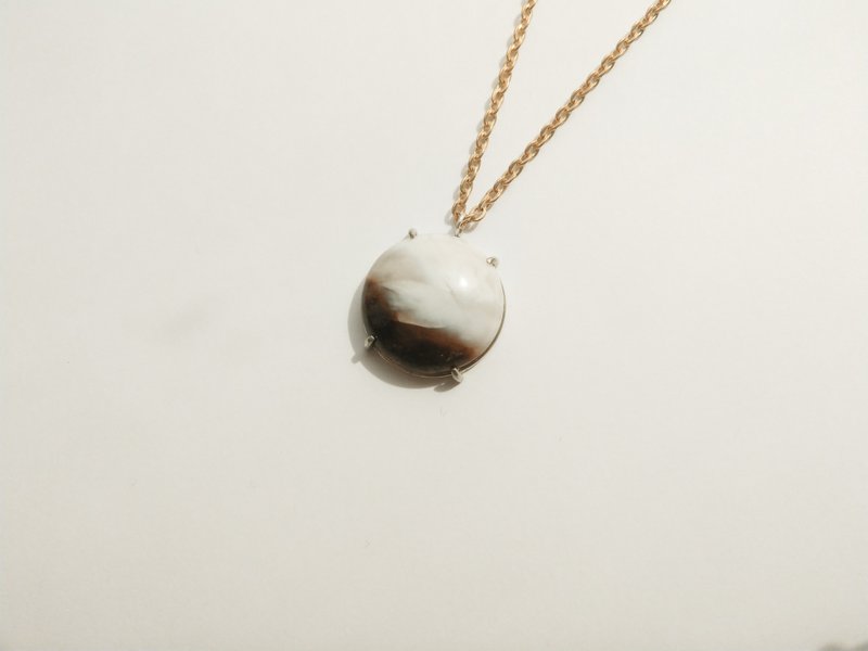 雪花玉纯银项链锁骨链 - 锁骨链 - 银 白色