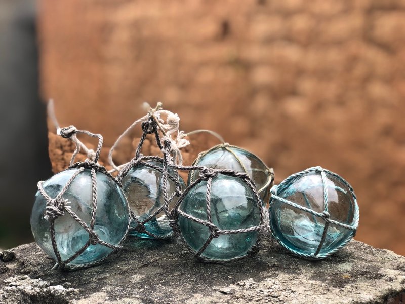 早期绿色海上玻璃浮球 - 摆饰 - 玻璃 