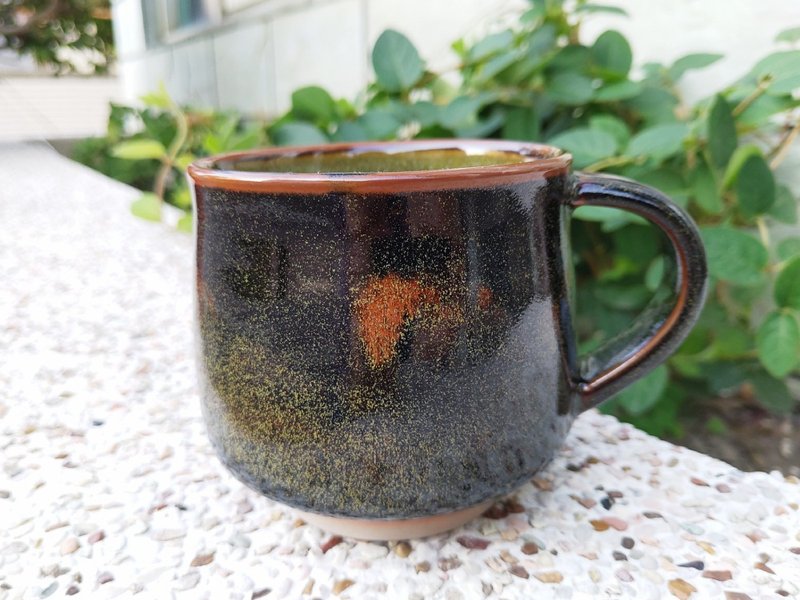 手作陶杯 | 青瓷内釉 还原烧 - 茶具/茶杯 - 陶 咖啡色