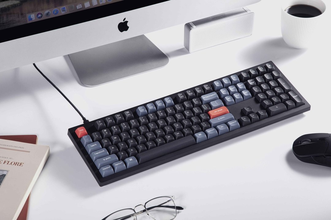 Keychron V6 RGB 定制机械键盘 (旋纽版本) (黑色) - 电脑配件 - 聚酯纤维 
