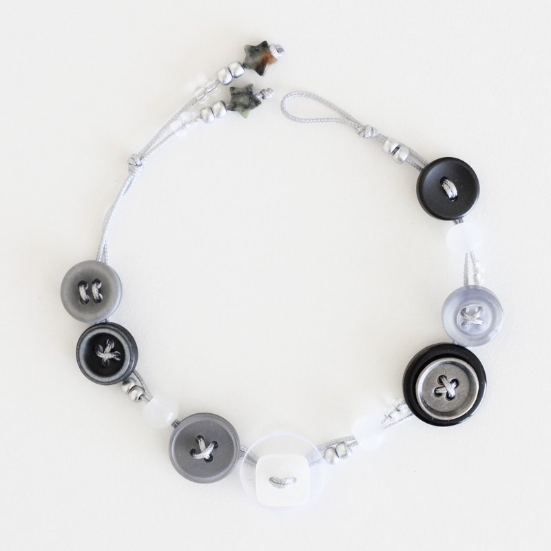 灰烬灰纽扣手链 - 手链/手环 - 其他材质 灰色