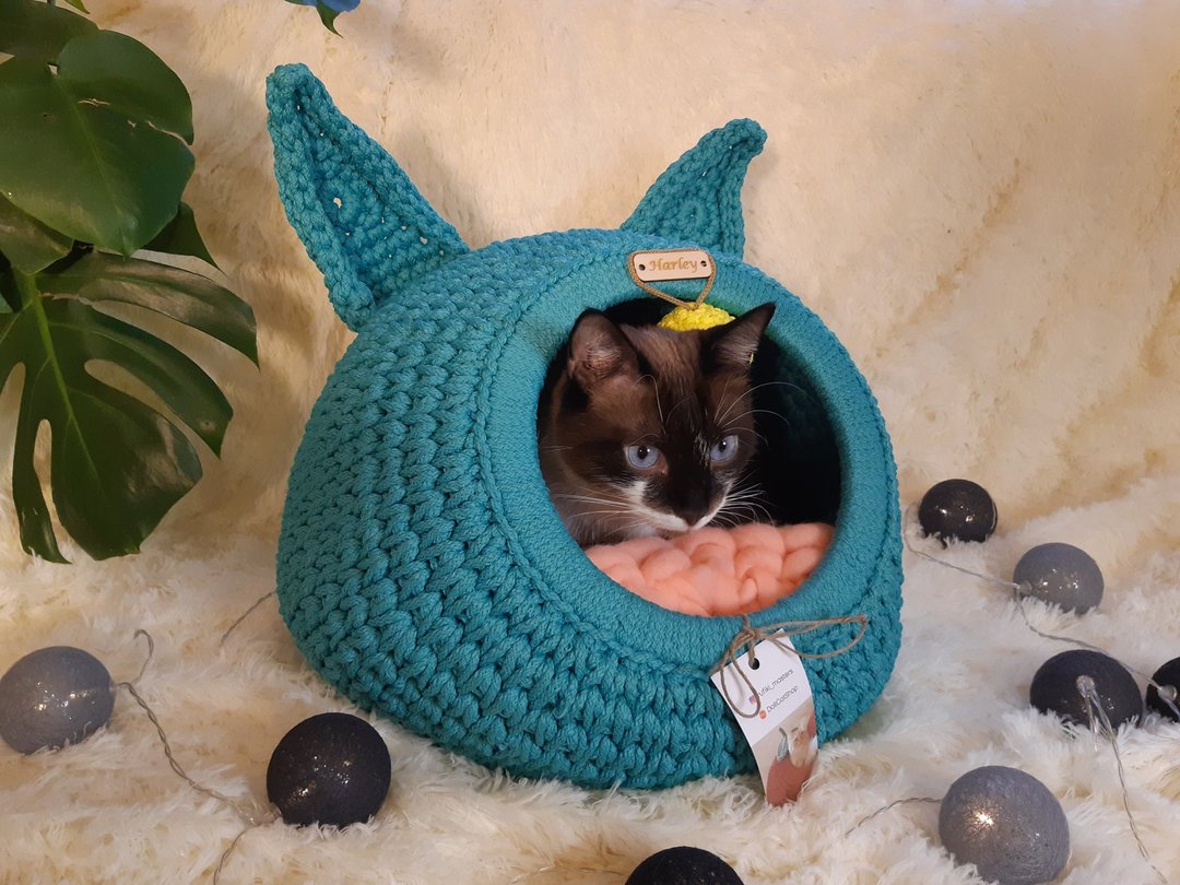 猫沙发钩针猫床 STICH 猫屋 - 床垫/笼子 - 聚酯纤维 
