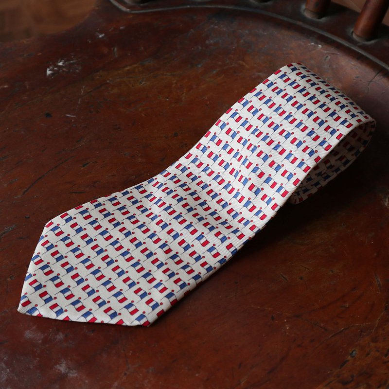 南瓜Vintage。古着 Hermes 爱马仕 真丝 高级 领带 - 领带/领带夹 - 丝．绢 