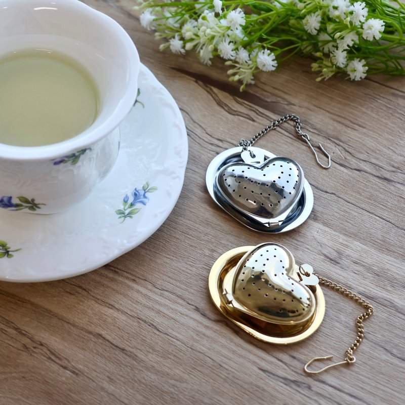 日本【SALUS 佐藤金属】Tomiwoody 悬挂式滤茶器-爱心(两色) - 茶具/茶杯 - 不锈钢 