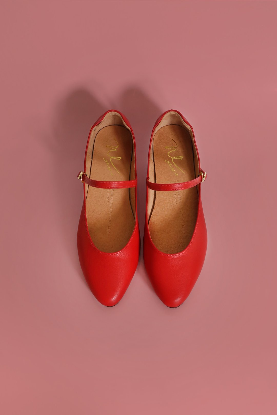 Mary Jane (红) Red Low Heels | WL - 其他女款皮鞋 - 真皮 红色