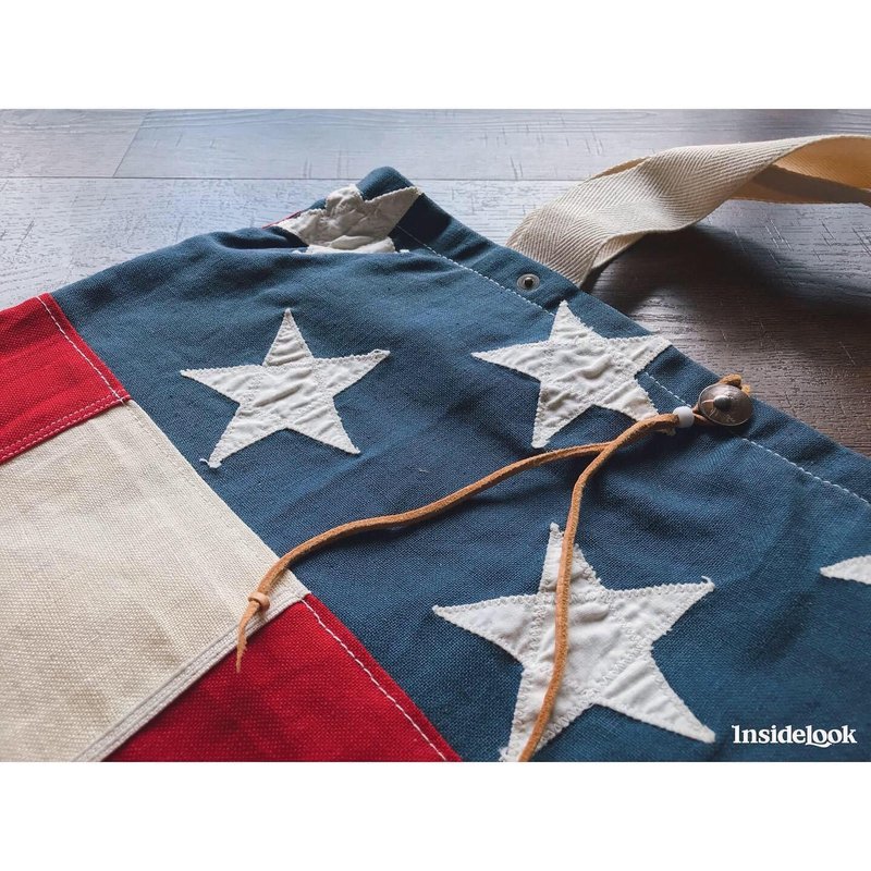 手工重制托特包 / 老品美国国旗改制 - 手提包/手提袋 - 棉．麻 多色