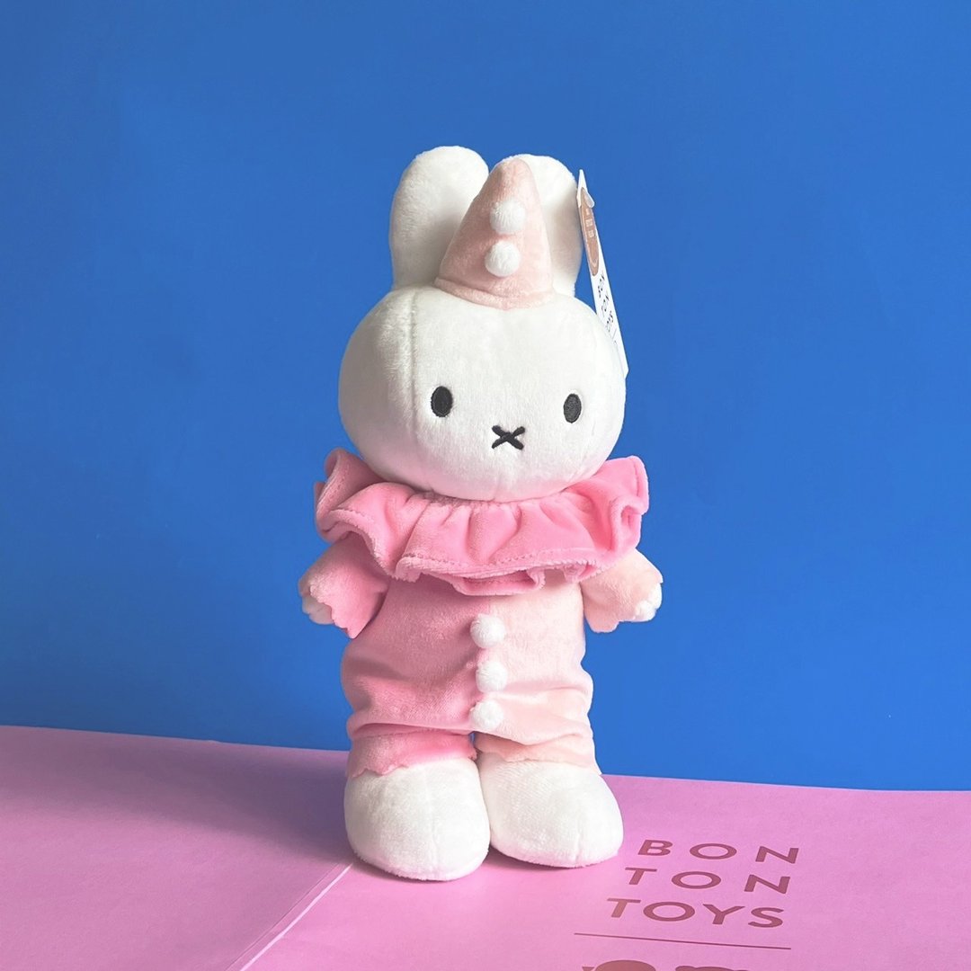 BON TON TOYS Miffy米菲兔填充玩偶- 顽皮兔 粉 24cm - 玩偶/公仔 - 聚酯纤维 粉红色