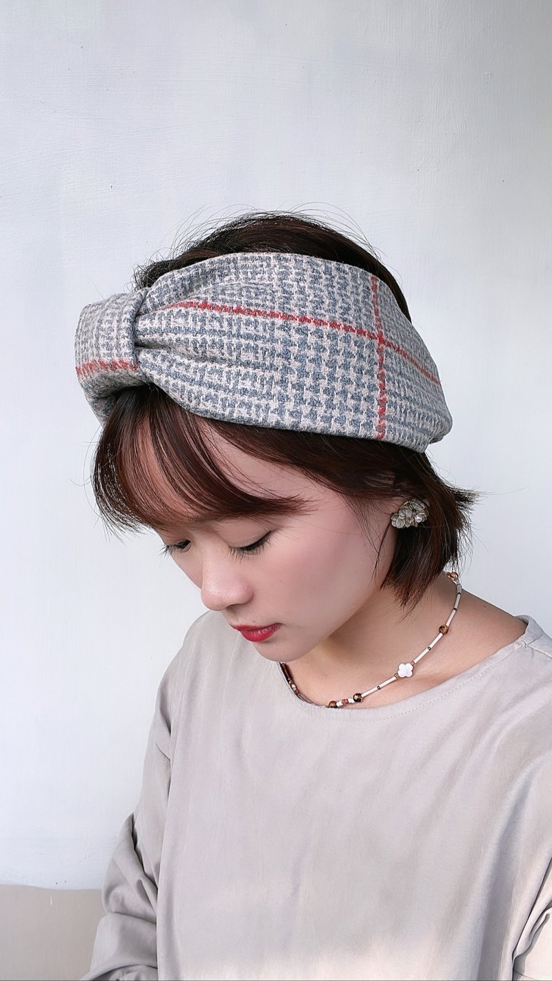 飞机飞过 好烦小姐 冬天发带 - 发带/发箍 - 聚酯纤维 蓝色