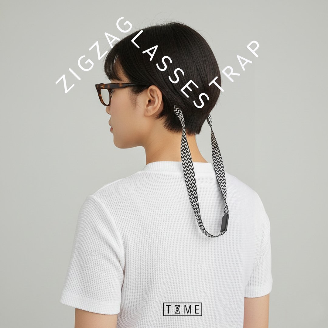TYME ZIGZAG 眼镜绳 | 经典 ZIGZAG 图纹，真皮吊牌可姓名镌刻 - 眼镜/眼镜框 - 真皮 