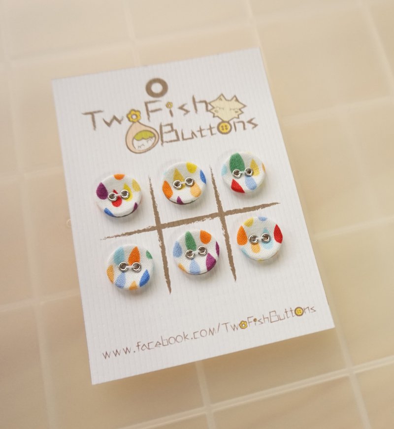 彩色雨滴布钮扣 - 其他 - 其他材质 多色