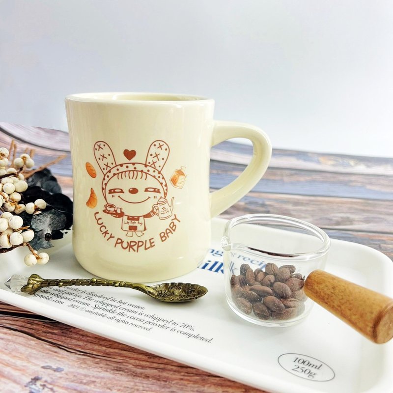 【幸运紫娃】幸运紫娃牛奶杯 小蛮腰马克杯 - 咖啡杯/马克杯 - 其他材质 白色