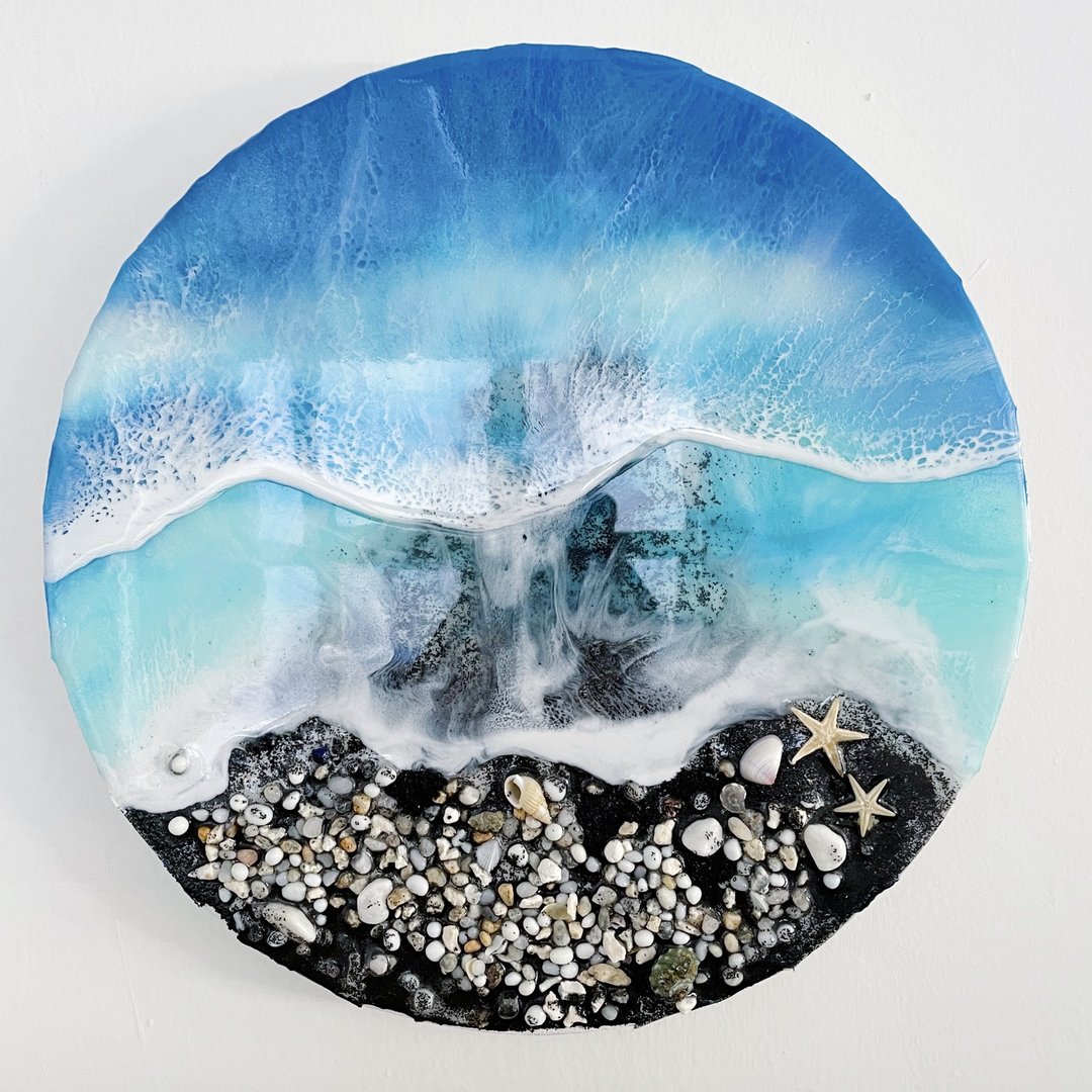 【树脂艺术作品】Resin Art-蓝绿海洋 - 海报/装饰画/版画 - 树脂 