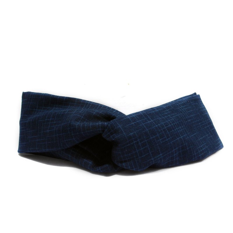 深海蓝◎发带◎MIX - 发饰 - 棉．麻 蓝色